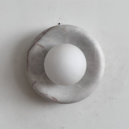 Modern Red Marble Wall Sconce with Glass Ball – Elegant Wall Lamp for Living Room and Bedroom Lighting 25