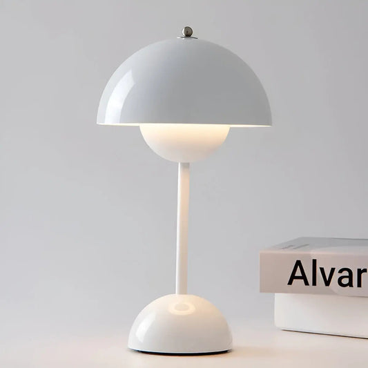 Scandinavian Round Base Table Lamp – Stylish Bedside or Desk Lamp with Adjustable Light for Bedroom and Living Spaces 0