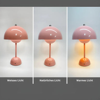 Scandinavian Round Base Table Lamp – Stylish Bedside or Desk Lamp with Adjustable Light for Bedroom and Living Spaces 4
