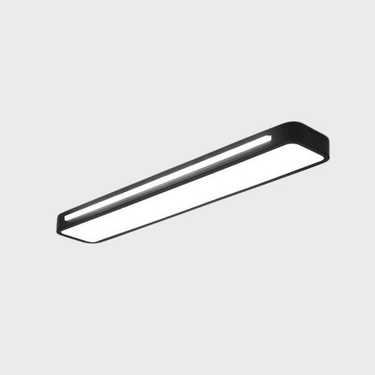 Sleek Nordic LED Ceiling Light Fixture – Modern Flush Mount Design for Hallway, Bedroom, and Dining Room – Black, 22W, 1760 Lm 0