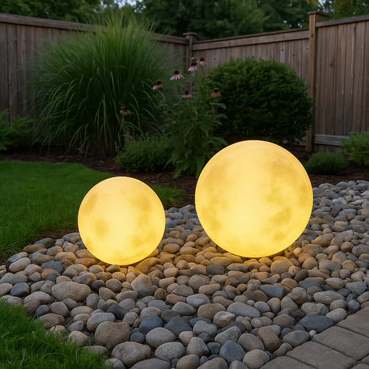 Solar Garden Lights | Outdoor LED Lights | Eco-Friendly Solar Lamp | Modern Garden Decor | Celestial Design Moonlight Fixture 0