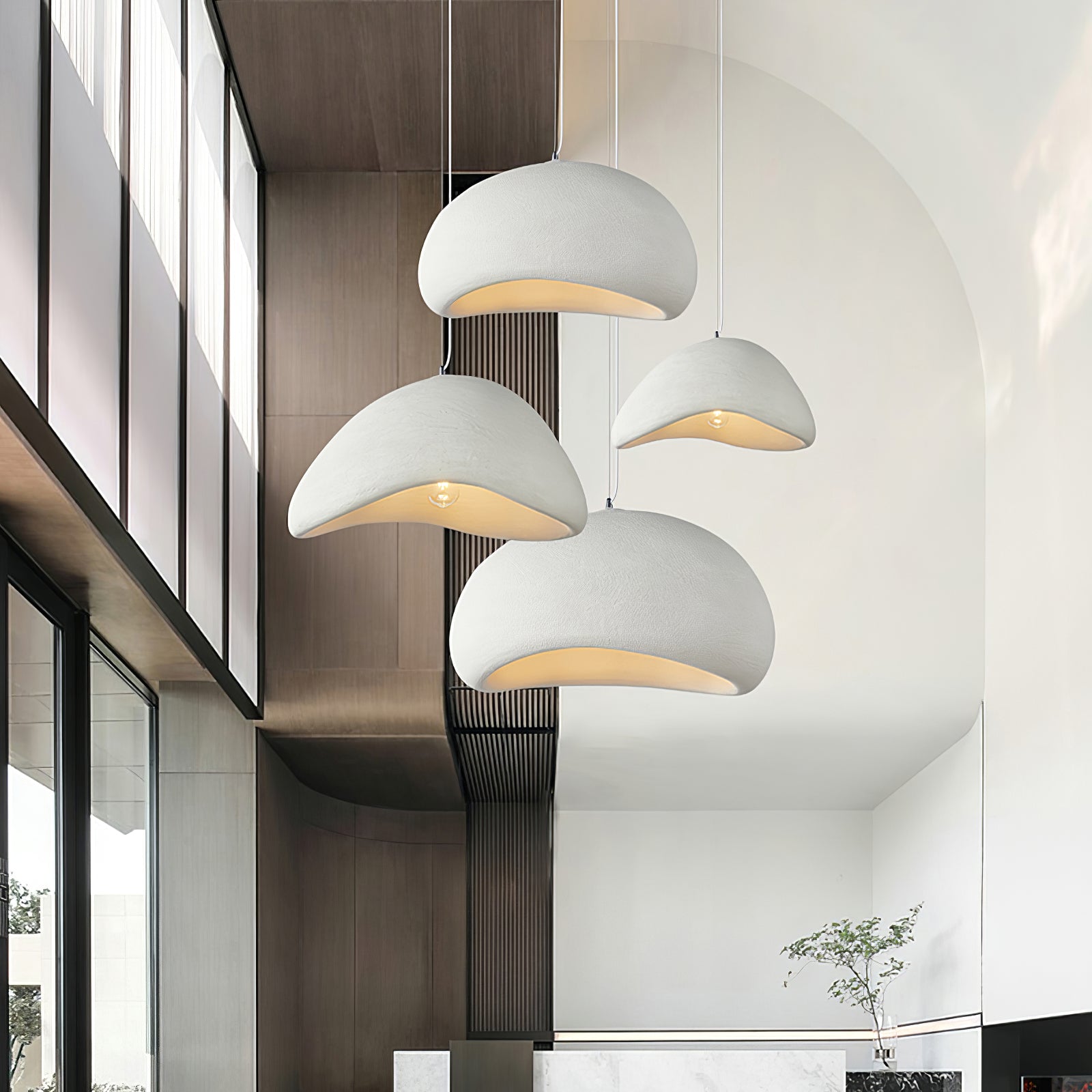Wabi-Sabi Inspired Modern Pendant Light for Kitchen and Dining – Cocoon-Shaped Ceiling Pendant Lighting in Multiple Sizes 3