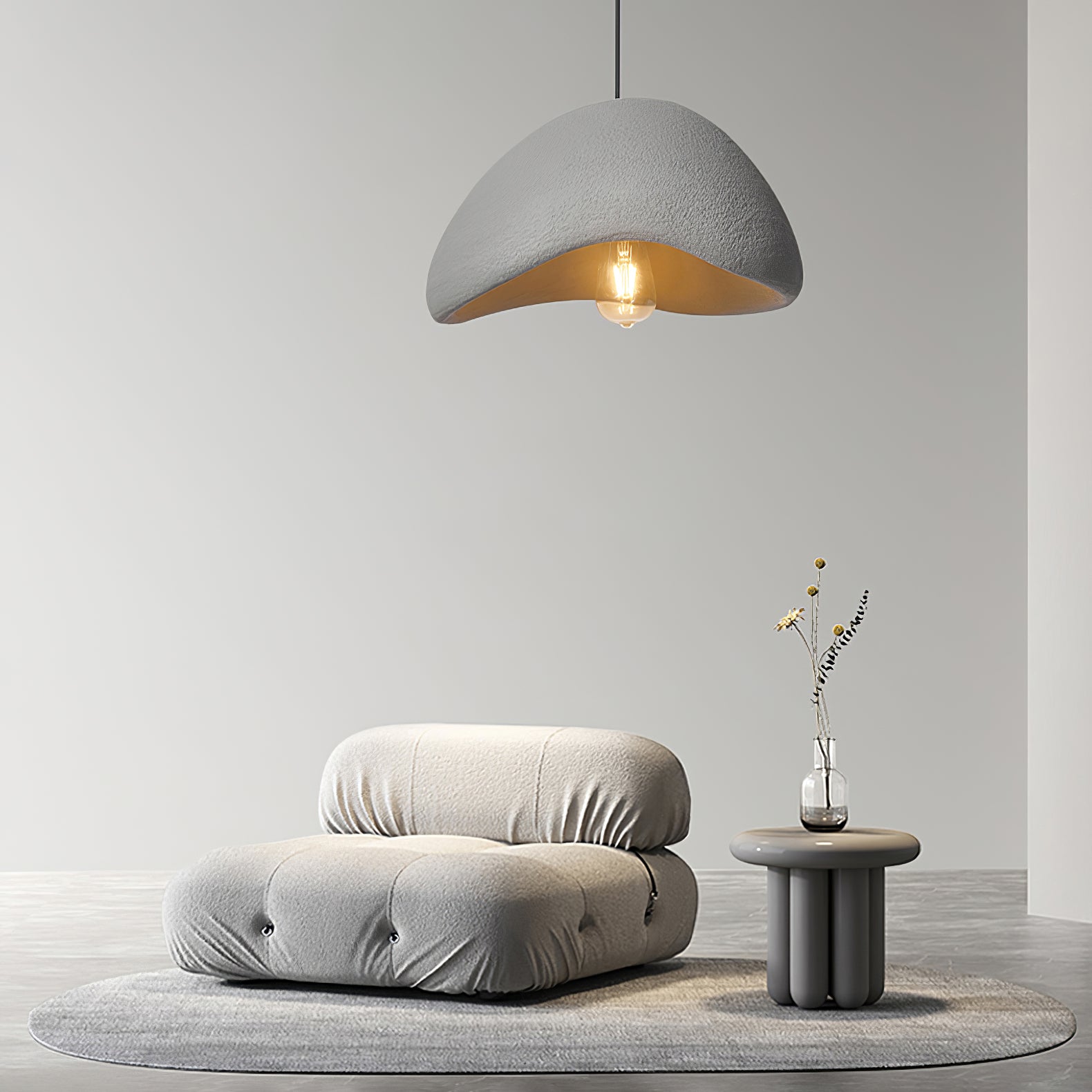Wabi-Sabi Inspired Modern Pendant Light for Kitchen and Dining – Cocoon-Shaped Ceiling Pendant Lighting in Multiple Sizes 4