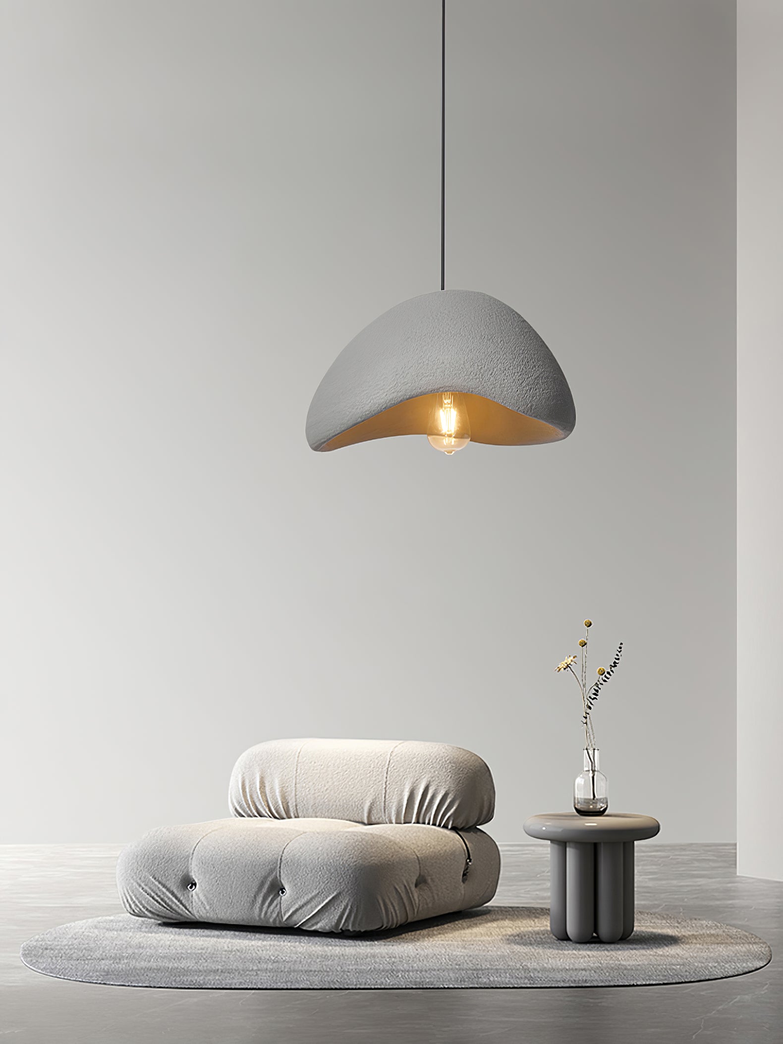Wabi-Sabi Inspired Modern Pendant Light for Kitchen and Dining – Cocoon-Shaped Ceiling Pendant Lighting in Multiple Sizes 8
